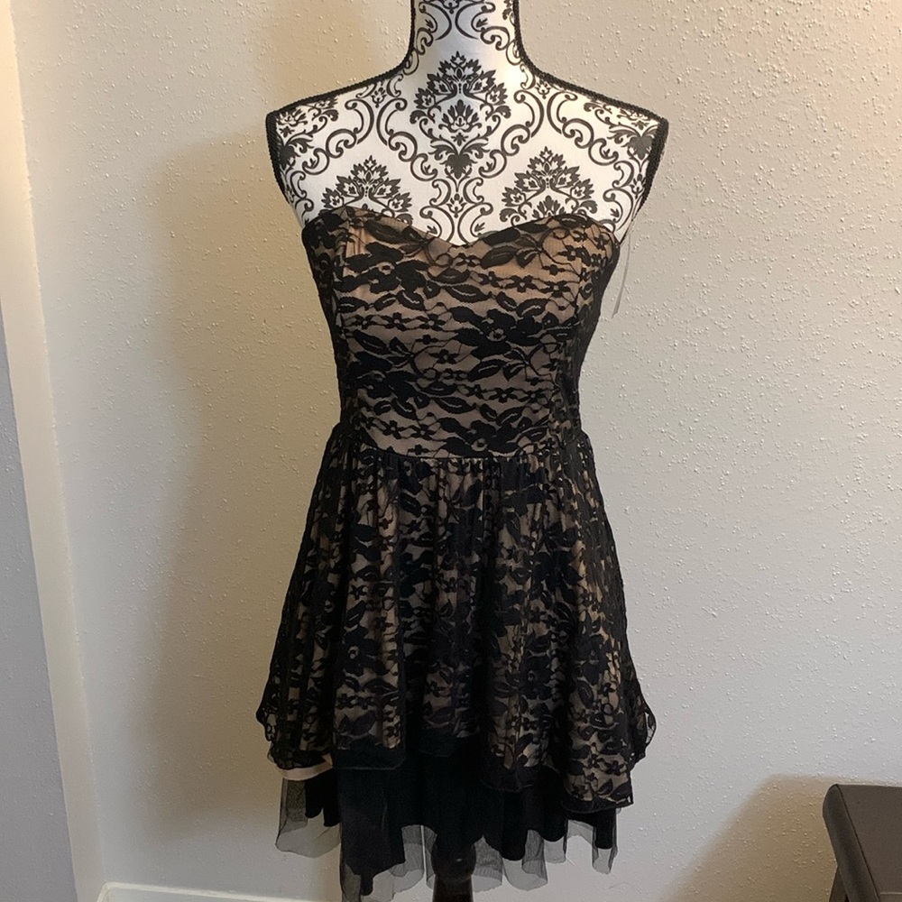 Black Nude Lace Dress